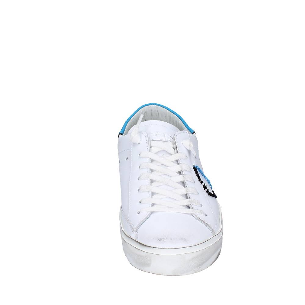 scarpe uomo PHILIPPE MODEL sneakers bianco pelle blu VINTAGE EX360 Negozi Online