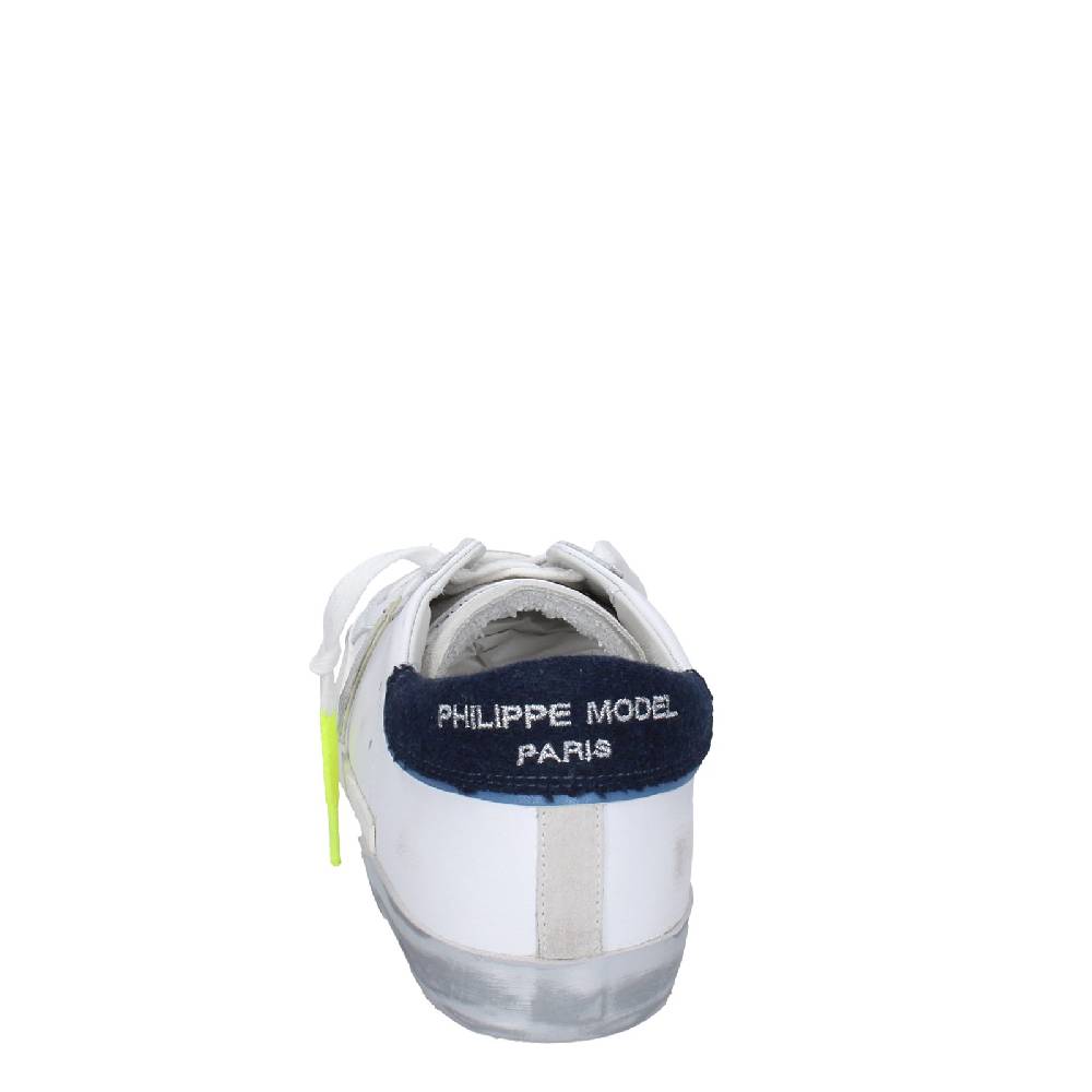 scarpe uomo PHILIPPE MODEL sneakers bianco pelle beige camoscio VINTAGE EX334 Acquista Ora