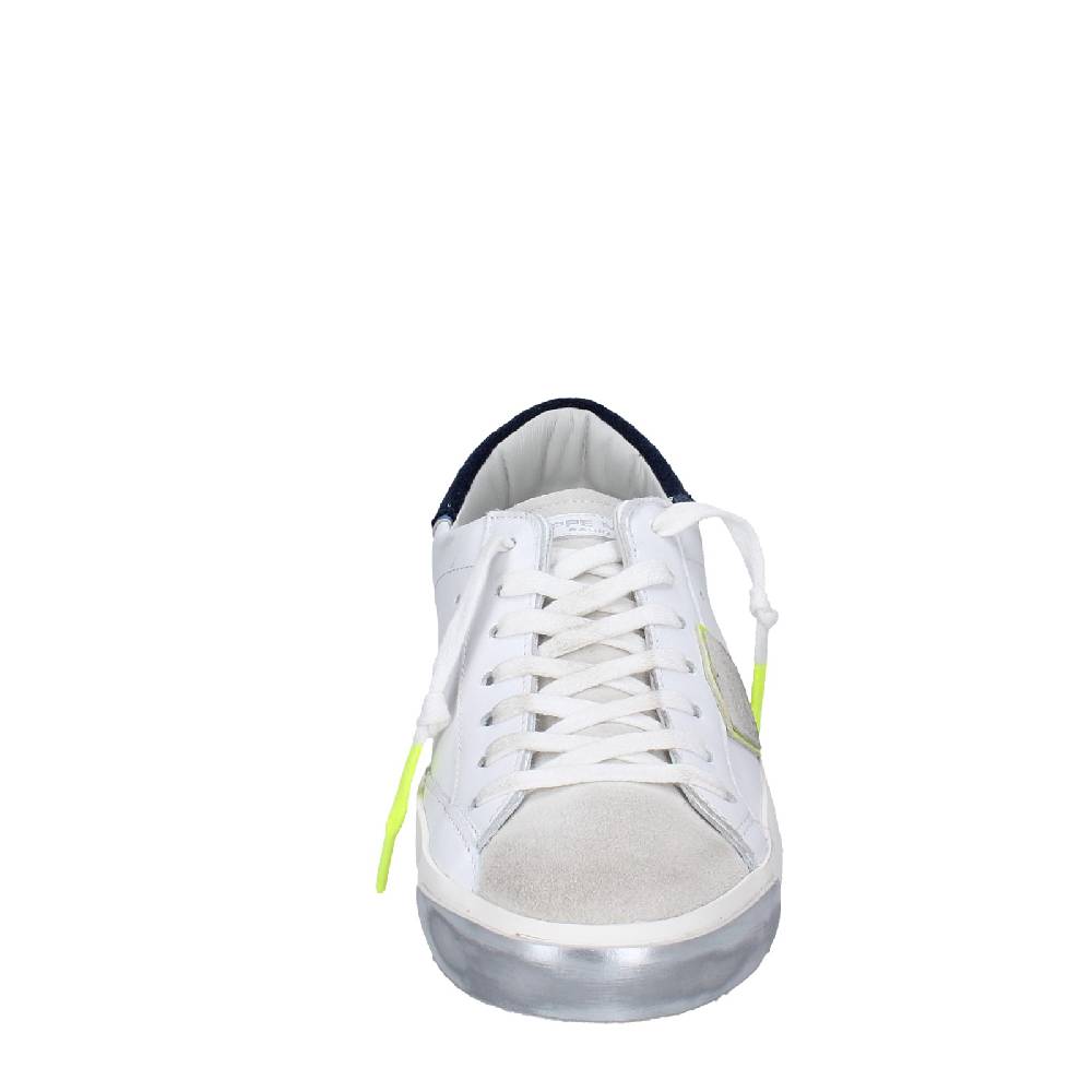 scarpe uomo PHILIPPE MODEL sneakers bianco pelle beige camoscio VINTAGE EX334 Acquista Ora