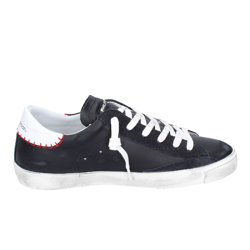 scarpe uomo PHILIPPE MODEL sneakers nero pelle VINTAGE EX338 Promozione Limitata