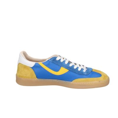 scarpe uomo MOMA sneakers blu camoscio giallo pelle 4AS420-CRVL BC745 Prezzo Ridotto