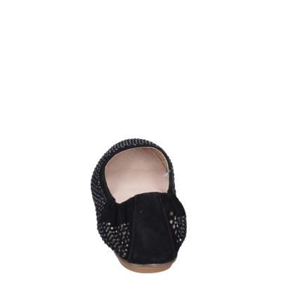 scarpe donna CAFè NOIR ballerine nero camoscio strass MEL501 BF398 Novità