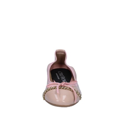 scarpe donna CROWN ballerine rosa vernice BZ941 Offerta
