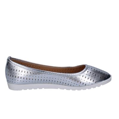 scarpe donna LANCETTI ballerine argento pelle sintetica BP564 Outlet