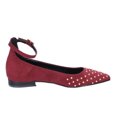 scarpe donna OLGA RUBINI ballerine bordeaux camoscio BS830 In Vendita