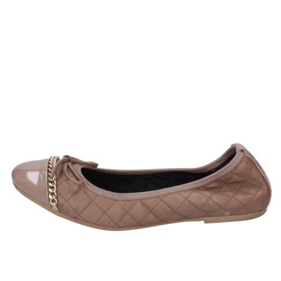 scarpe donna CROWN ballerine beige pelle BX639 Saldi