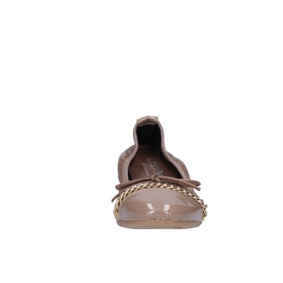 scarpe donna CROWN ballerine beige pelle BX639 Saldi