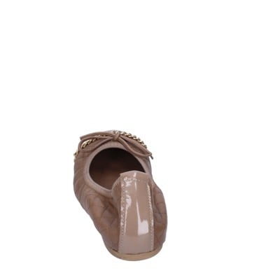 scarpe donna CROWN ballerine beige pelle BX639 Saldi