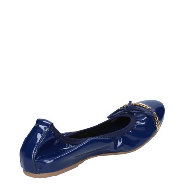 scarpe donna CROWN ballerine blu vernice BZ948 Offerte