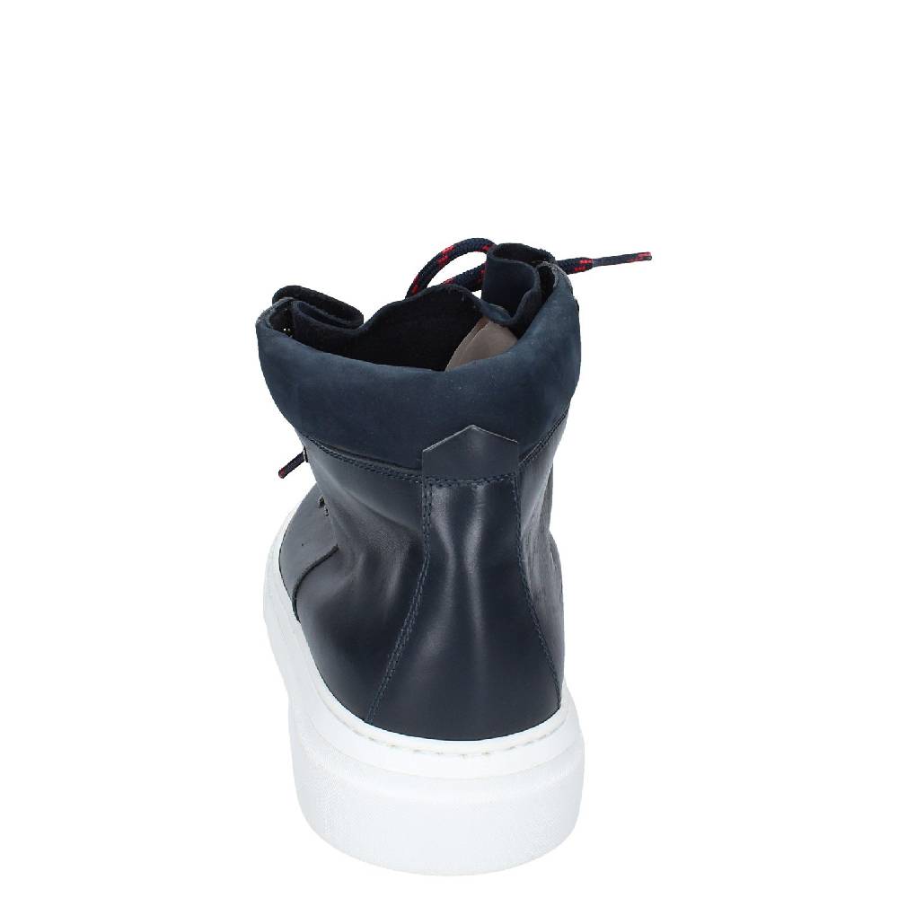 scarpe uomo STOKTON stivaletti blu pelle EY845 Vendite Flash