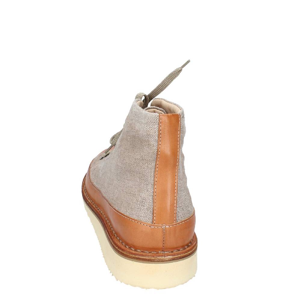 scarpe uomo ASTORFLEX stivaletti beige tessuto marrone pelle EY705 Latest stili
