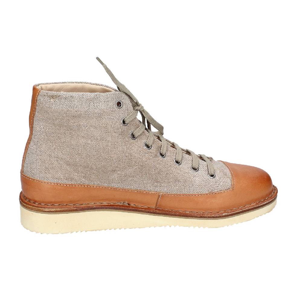 scarpe uomo ASTORFLEX stivaletti beige tessuto marrone pelle EY705 Latest stili