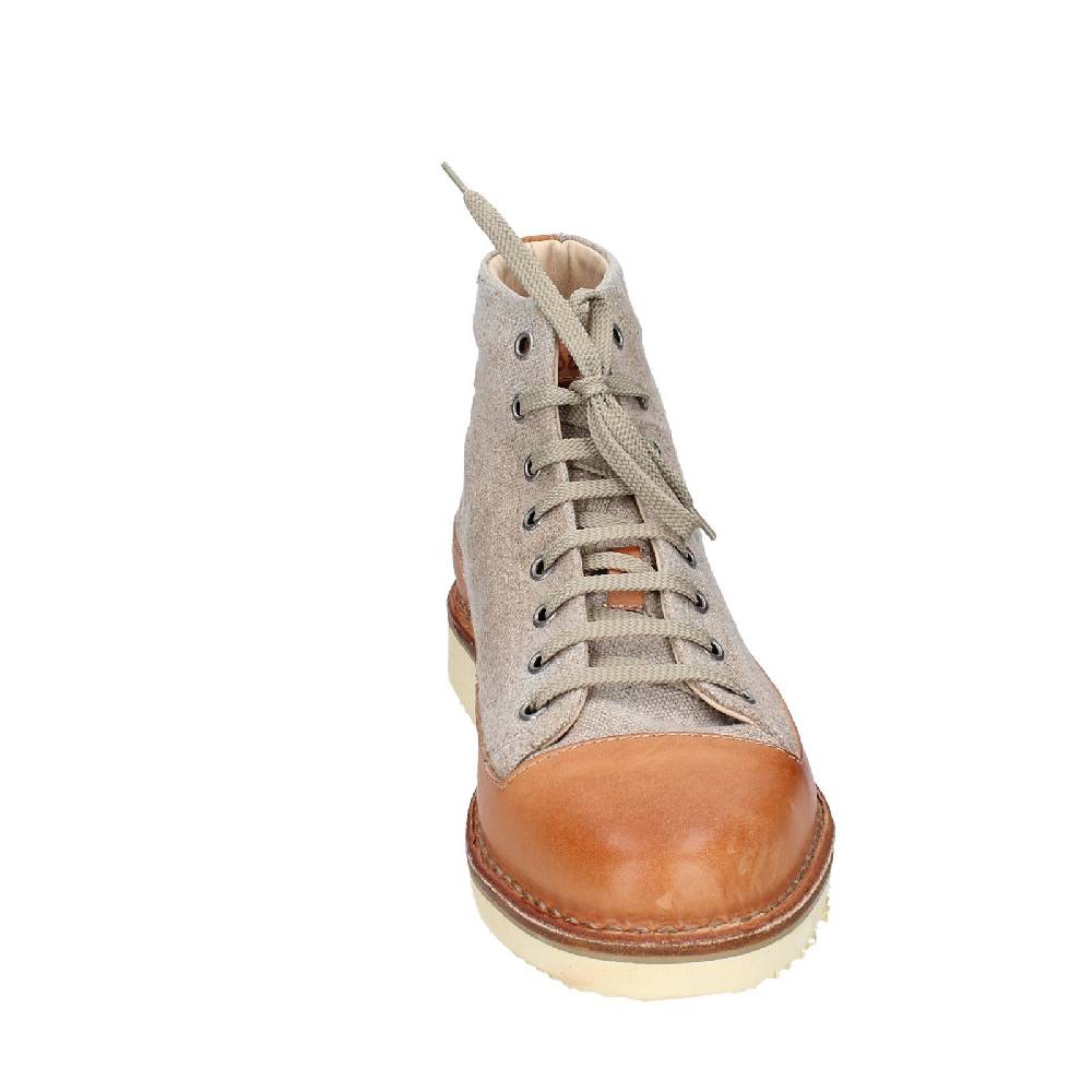 scarpe uomo ASTORFLEX stivaletti beige tessuto marrone pelle EY705 Latest stili