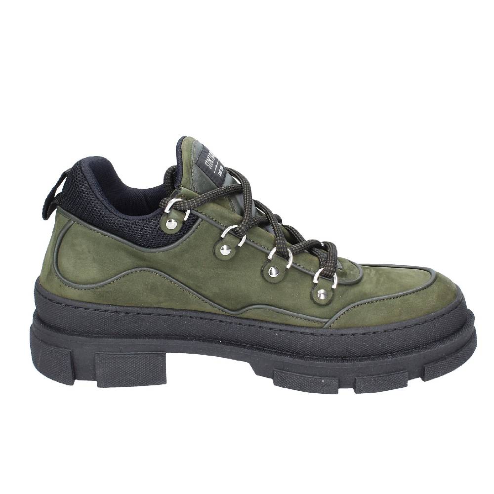 scarpe uomo STOKTON stivaletti verde pelle nabuk EY848 Nuova