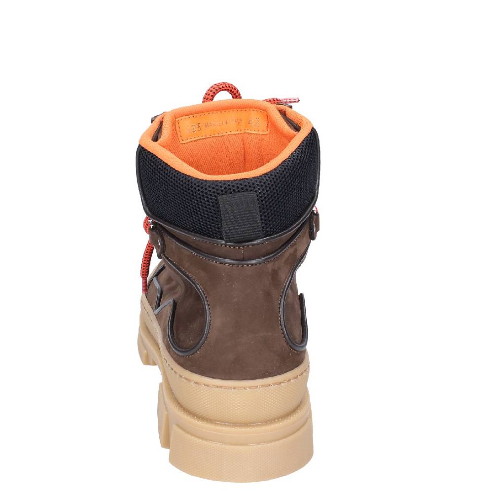 scarpe uomo STOKTON stivaletti marrone pelle nabuk EY849 Moda