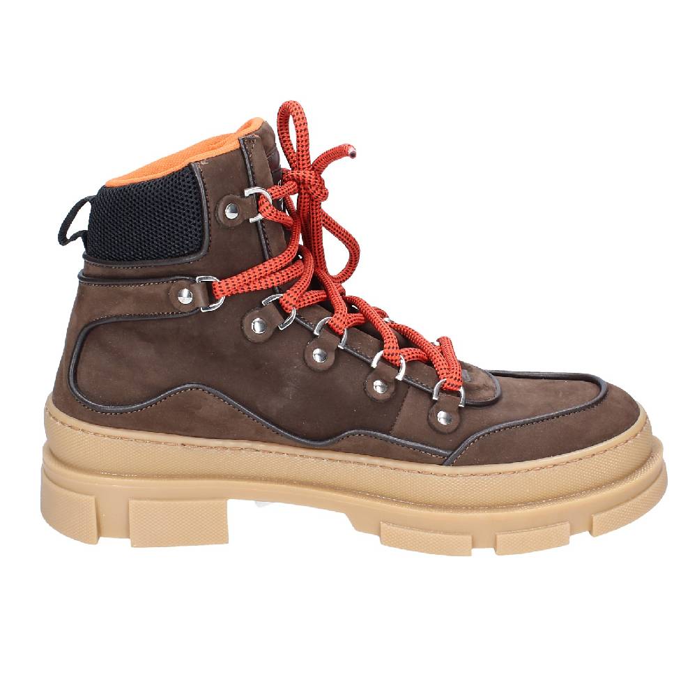 scarpe uomo STOKTON stivaletti marrone pelle nabuk EY849 Moda