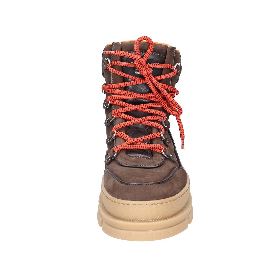 scarpe uomo STOKTON stivaletti marrone pelle nabuk EY849 Moda