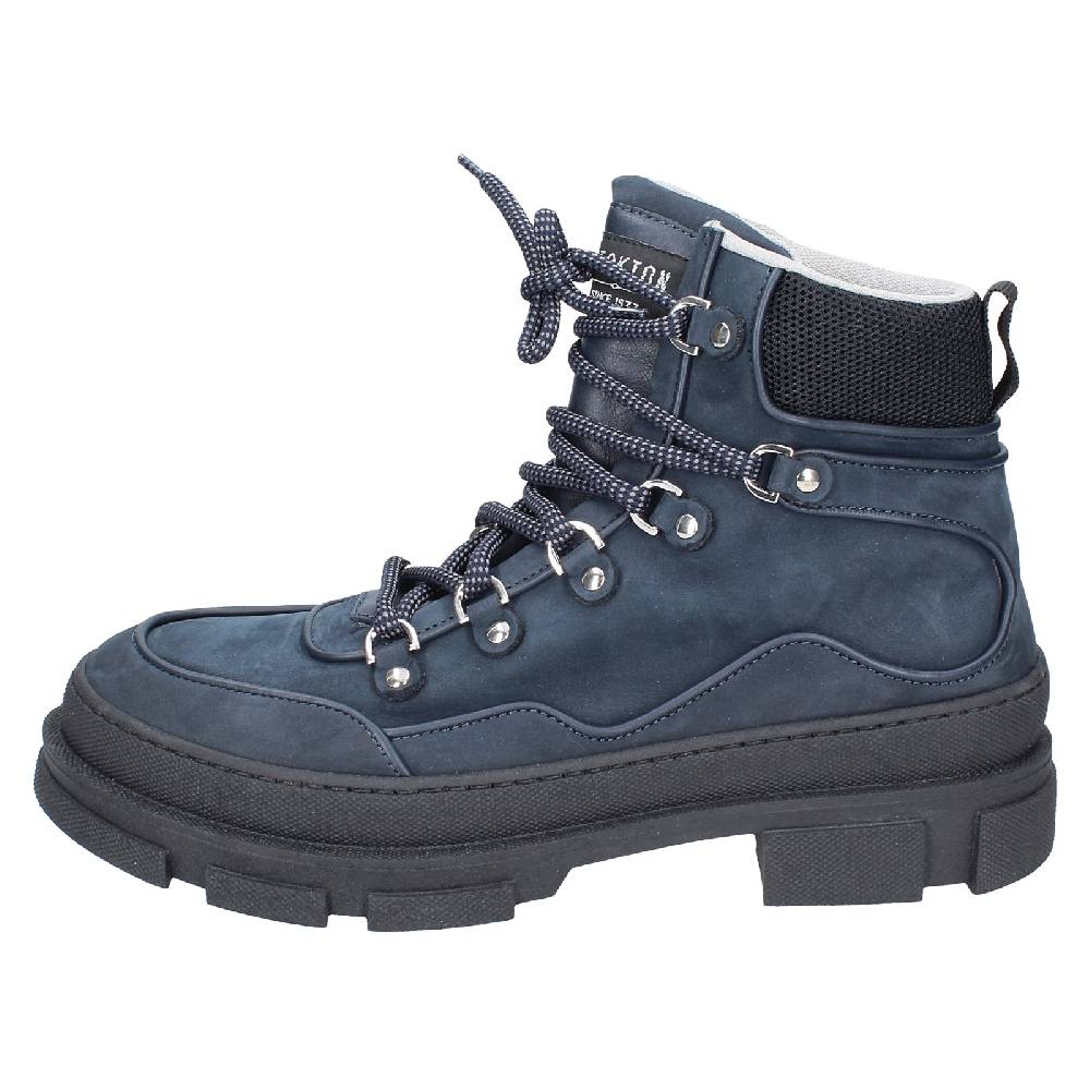 scarpe uomo STOKTON stivaletti blu pelle nabuk EY847 2025