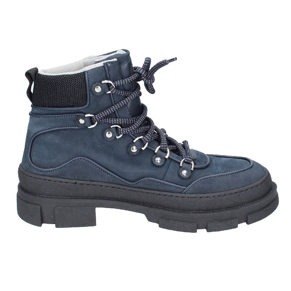 scarpe uomo STOKTON stivaletti blu pelle nabuk EY847 2025