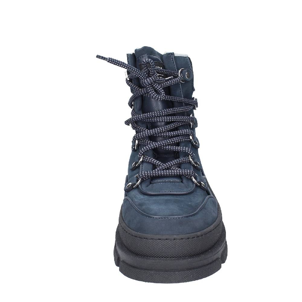 scarpe uomo STOKTON stivaletti blu pelle nabuk EY847 2025