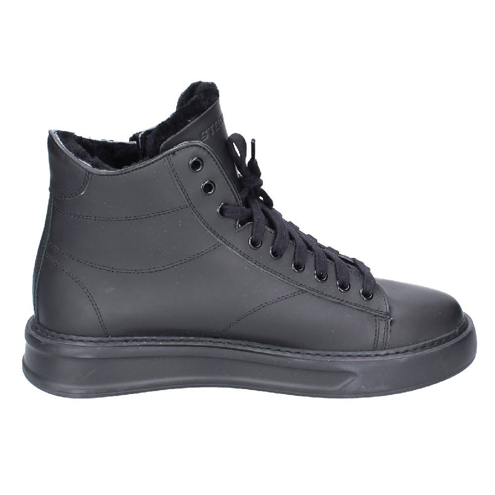scarpe uomo STOKTON stivaletti nero gomma EY850 Nuovo
