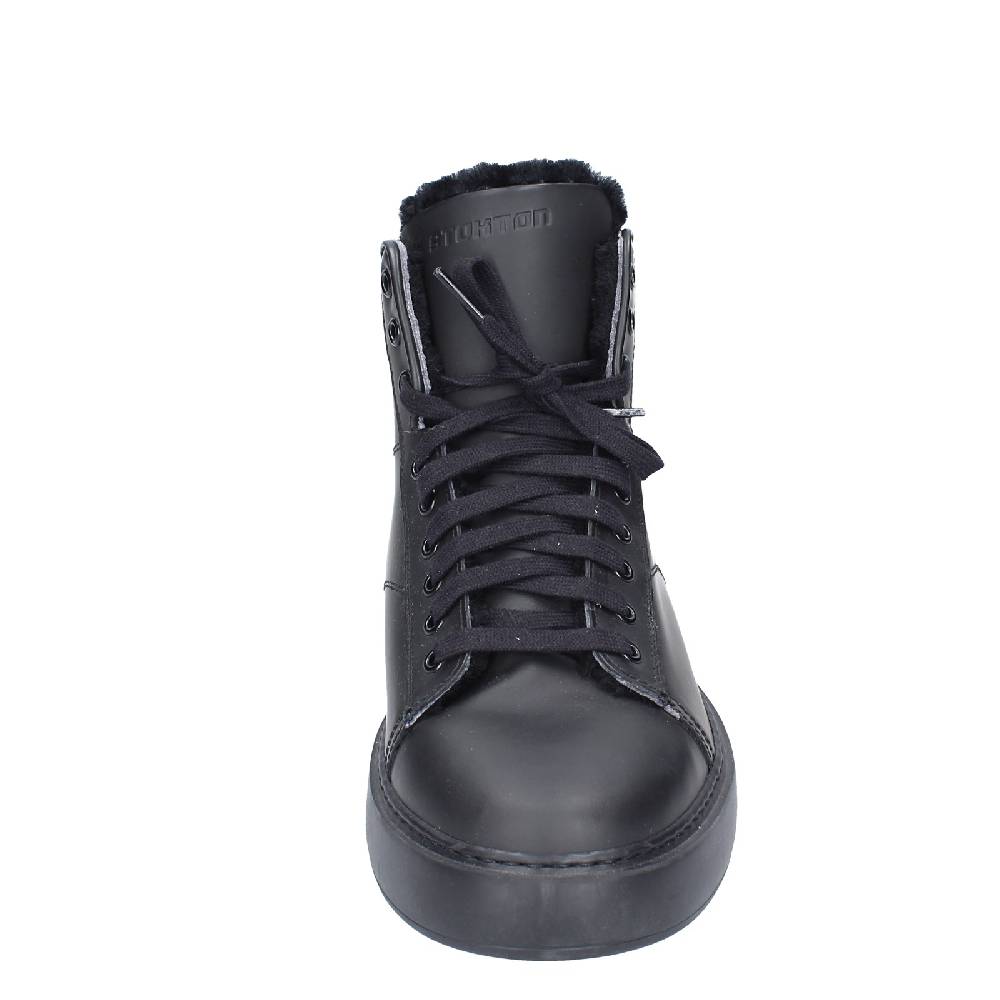 scarpe uomo STOKTON stivaletti nero gomma EY850 Nuovo