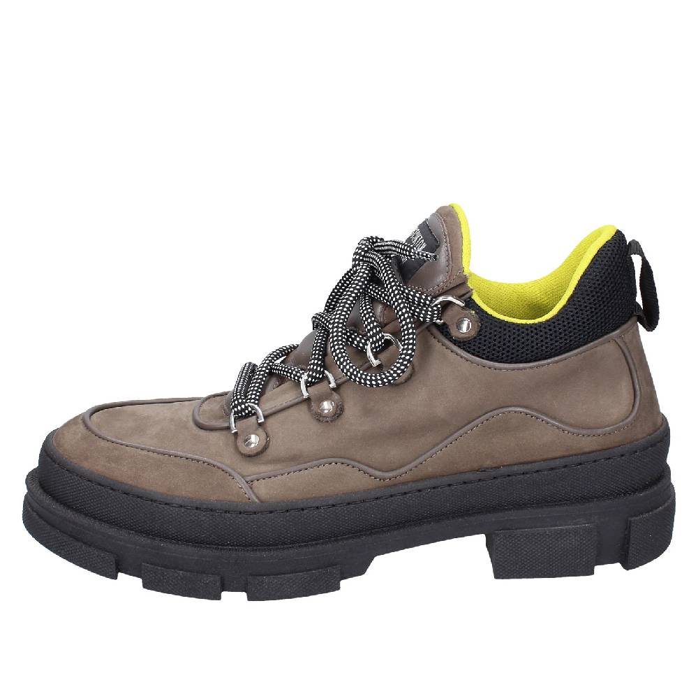 scarpe uomo STOKTON stivaletti beige pelle nabuk nero EX02 Vendita