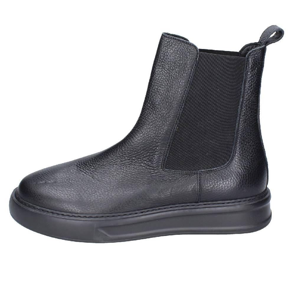 scarpe uomo STOKTON stivaletti nero pelle EX43 Spedizione Gratuita