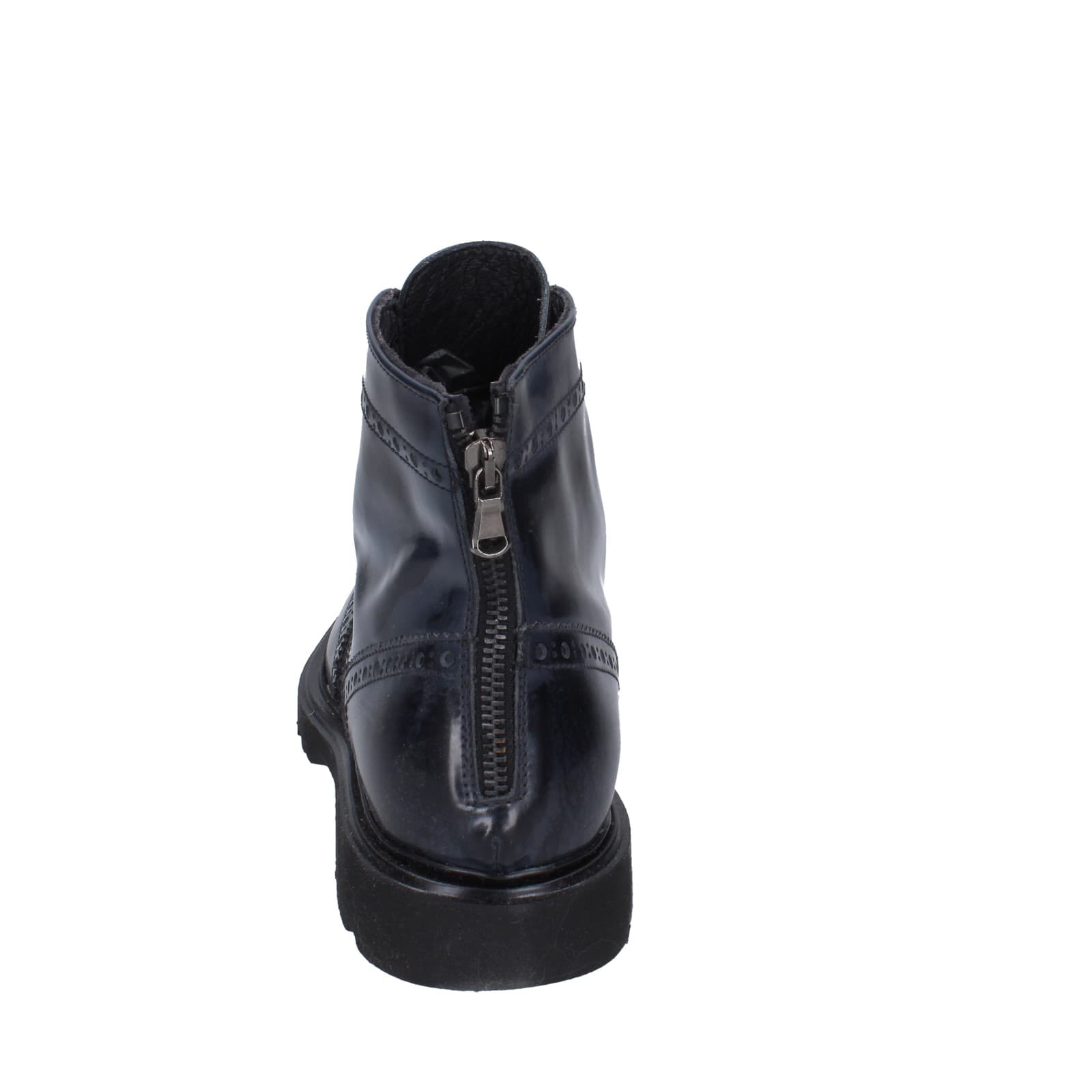 scarpe uomo EVEET stivaletti blu pelle sintetica bordeaux EZ141 Soddisfazione Garantita