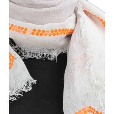 pareo donna NALI' beige lino arancione AF442 Negozi Online