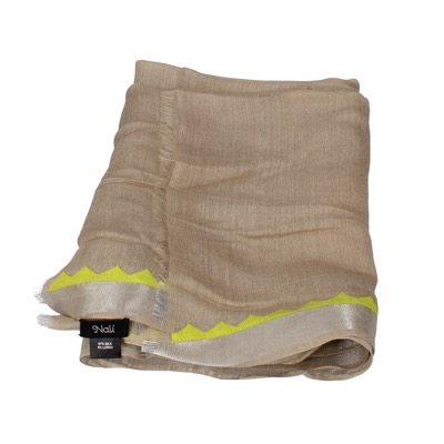 pareo donna NALI' beige seta verde AF445 Promozione Limitata