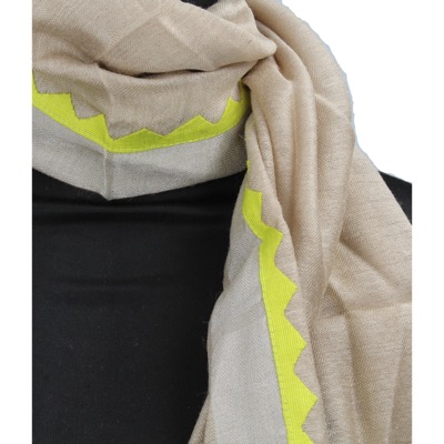pareo donna NALI' beige seta verde AF445 Promozione Limitata