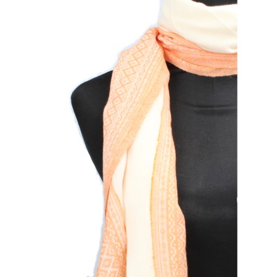 pareo donna NALI' bianco cotone arancione AF447 Shopping Online
