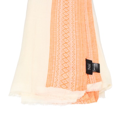 pareo donna NALI' bianco cotone arancione AF447 Shopping Online