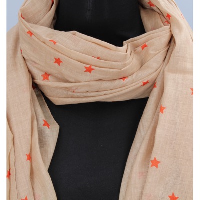 pareo donna NALI' beige cotone arancione AF422 Presa