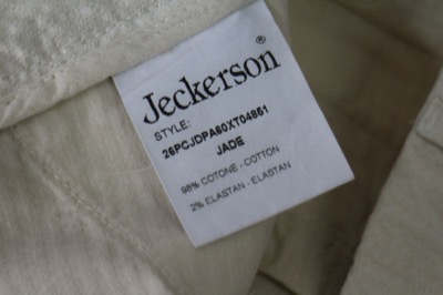 pantaloni donna JECKERSON 30 bianco crema cotone AS276 Presa