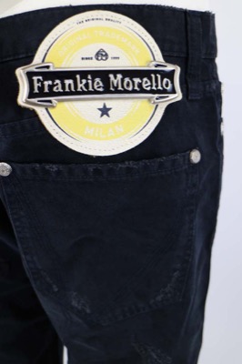pantaloni donna FRANKIE MORELLO 33 nero cotone AM382 Outlet
