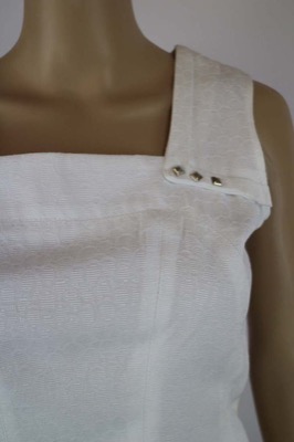 vestito donna BIANCOGHIACCIO 40 bianco poliestere AM338 Nuovo