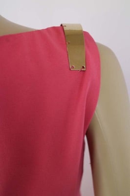 vestito donna BIANCOGHIACCIO 40 rosa poliestere AM281 Qualità