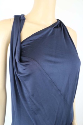 vestito donna ECLA 40 blu acetato AM447 Pezzi Unici