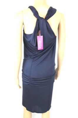 vestito donna ECLA 40 blu acetato AM447 Pezzi Unici