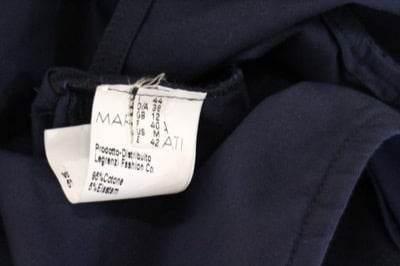 vestito donna MARIELLA ROSATI 50 blu cotone AM396 Soddisfazione Garantita