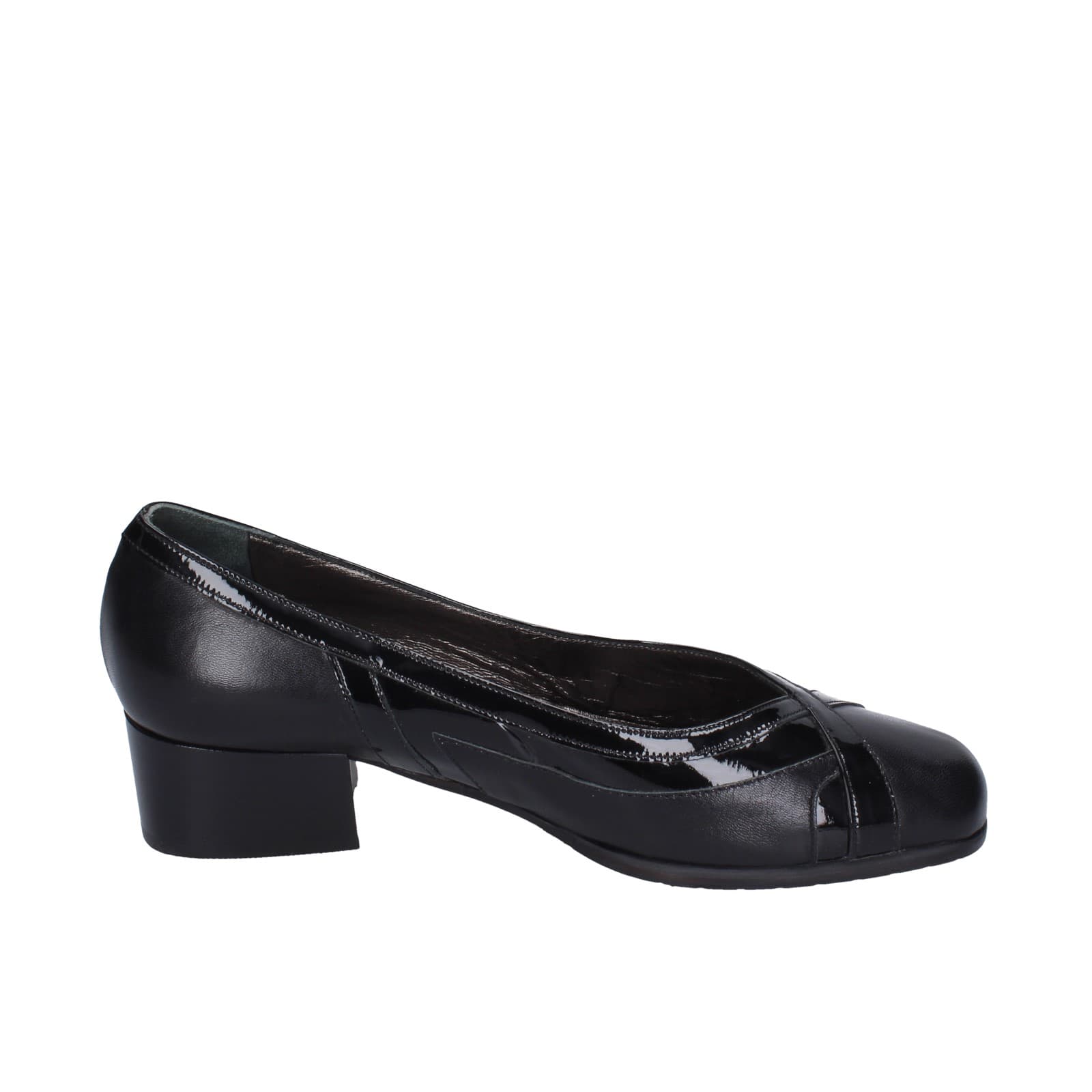 scarpe donna CONFORT decollete nero pelle vernice EZ411 In Linea