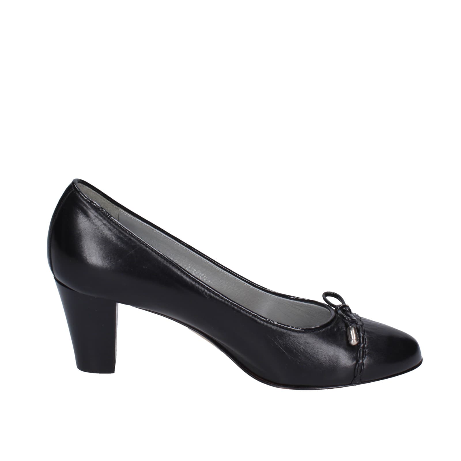 scarpe donna CONFORT decollete nero pelle EZ412 Vendita