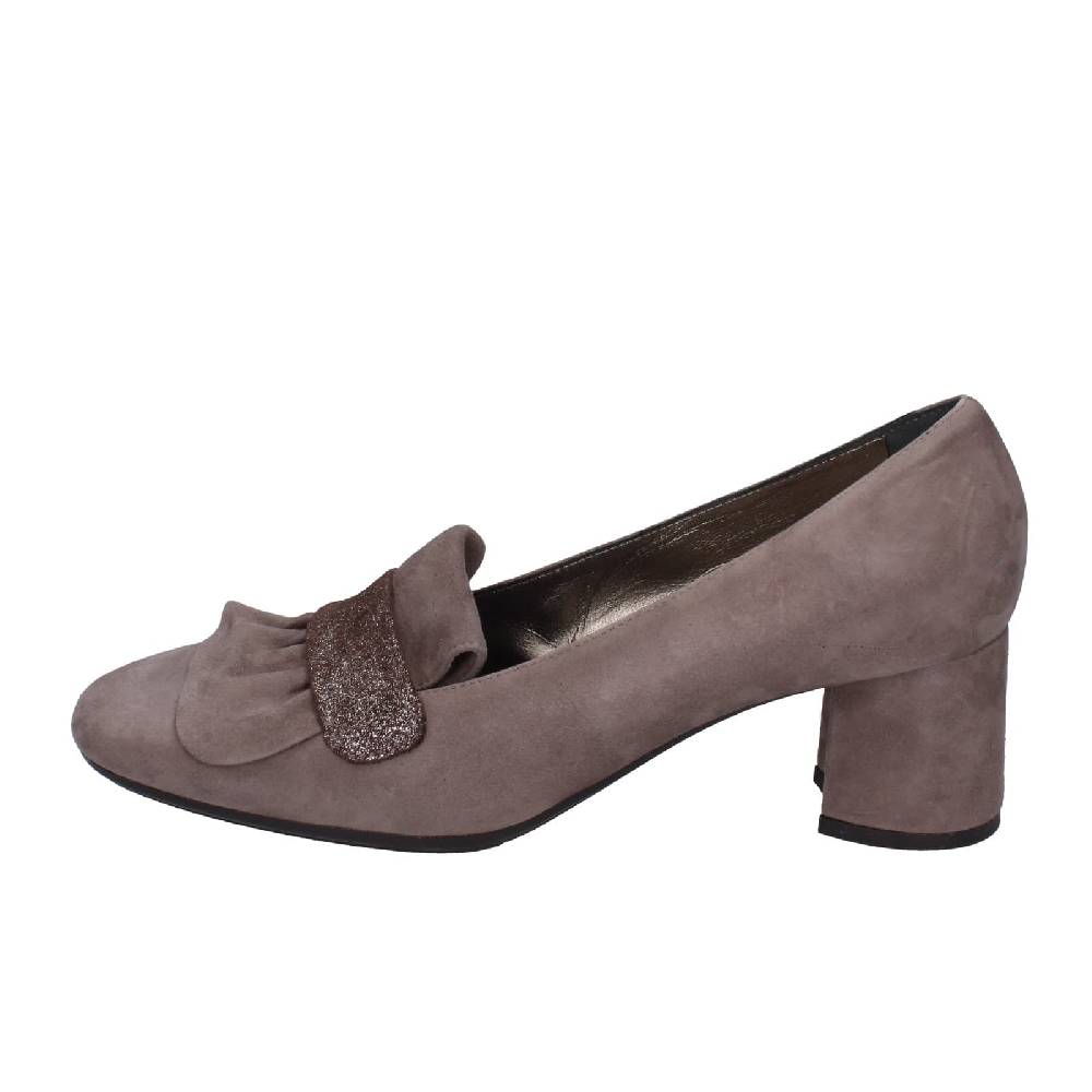 scarpe donna CONFORT decollete marrone camoscio EZ399 Spedizione Gratuita