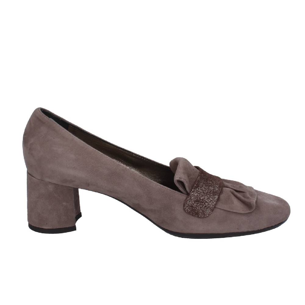scarpe donna CONFORT decollete marrone camoscio EZ399 Spedizione Gratuita