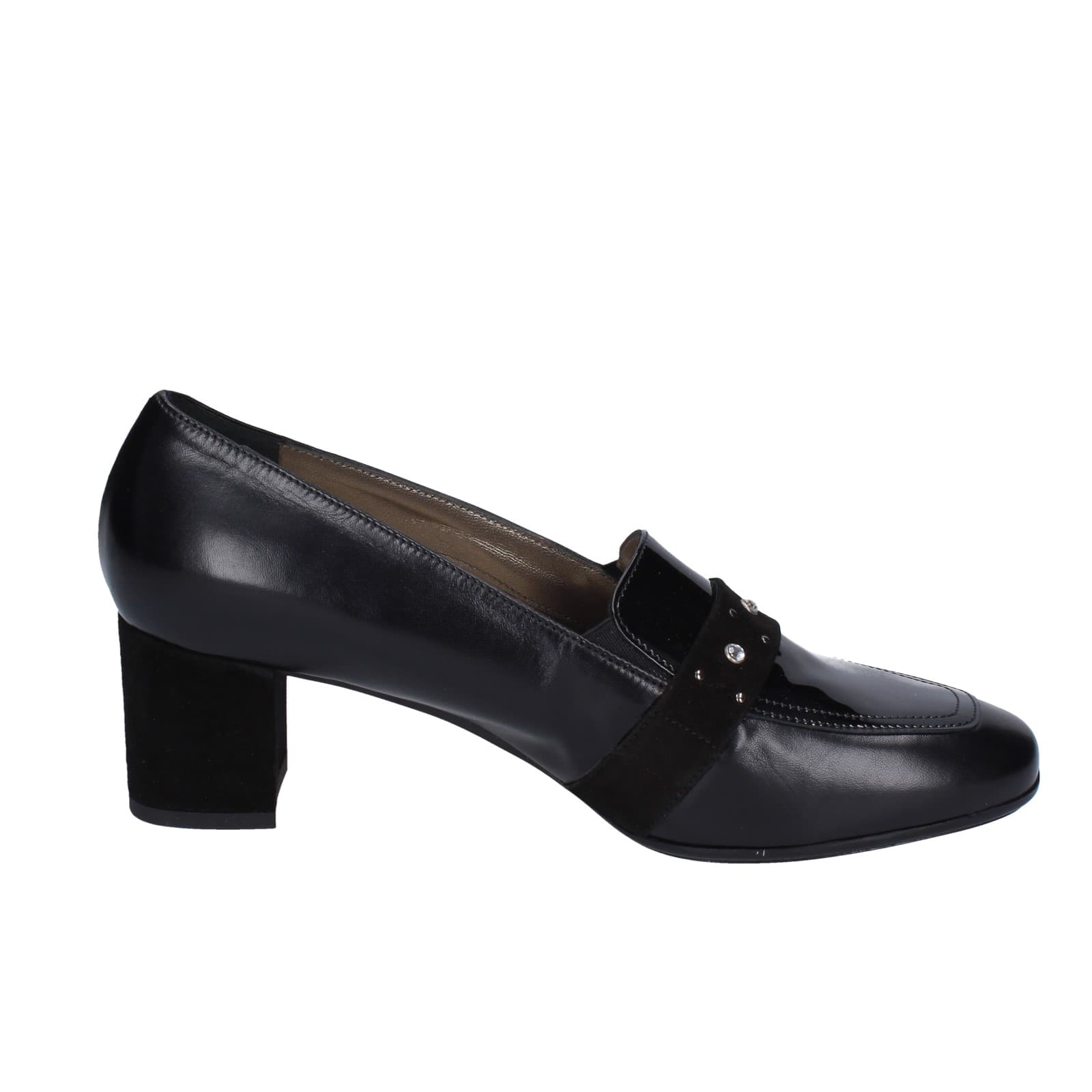 scarpe donna CONFORT decollete nero pelle vernice EZ410 Acquista Ora