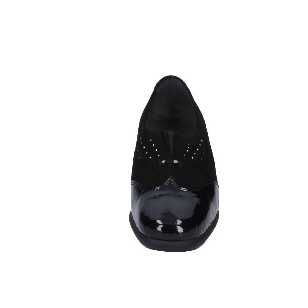 scarpe donna CONFORT decollete nero vernice camoscio EZ330 Promozione Limitata