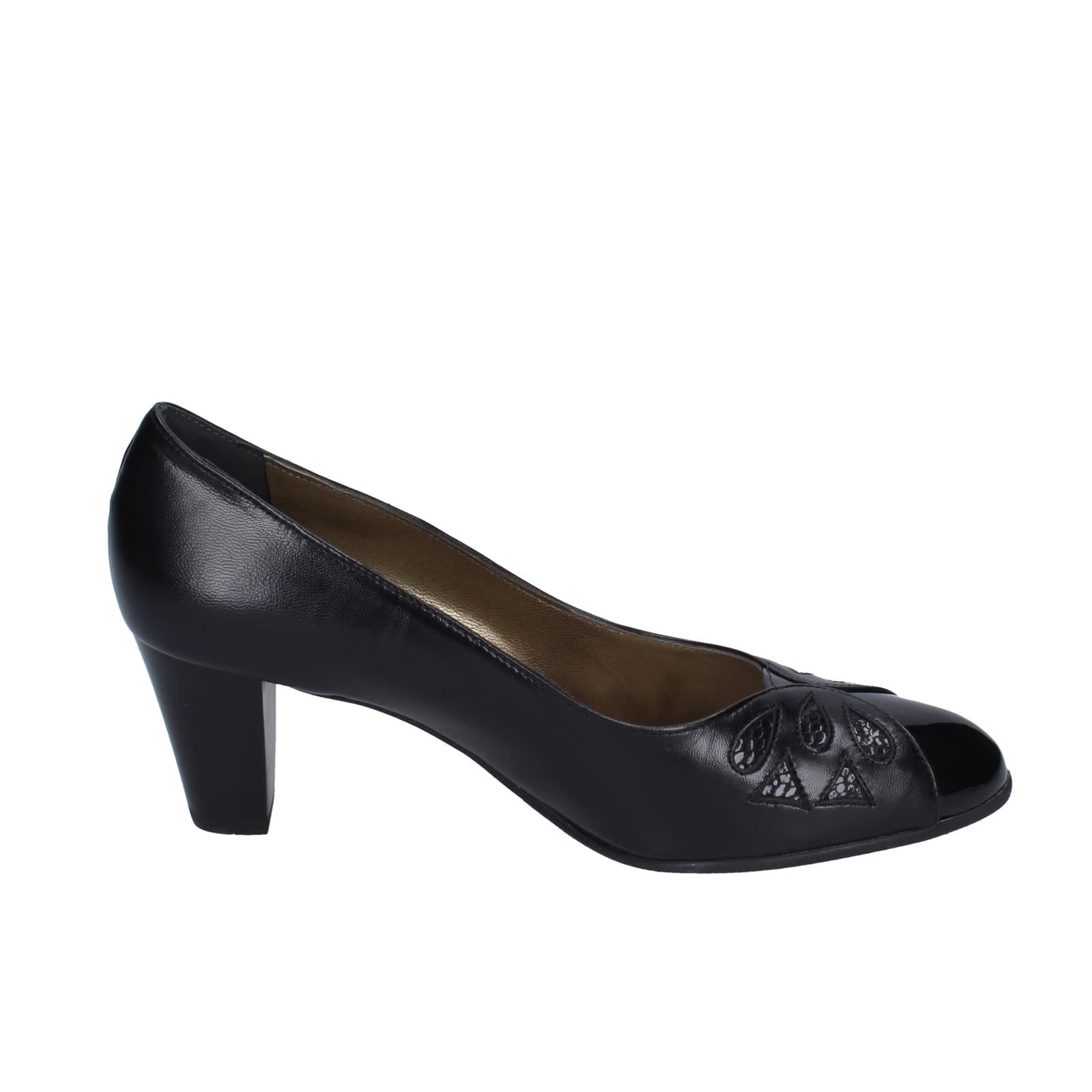scarpe donna CONFORT decollete nero pelle vernice EZ400 Fino Al -60%