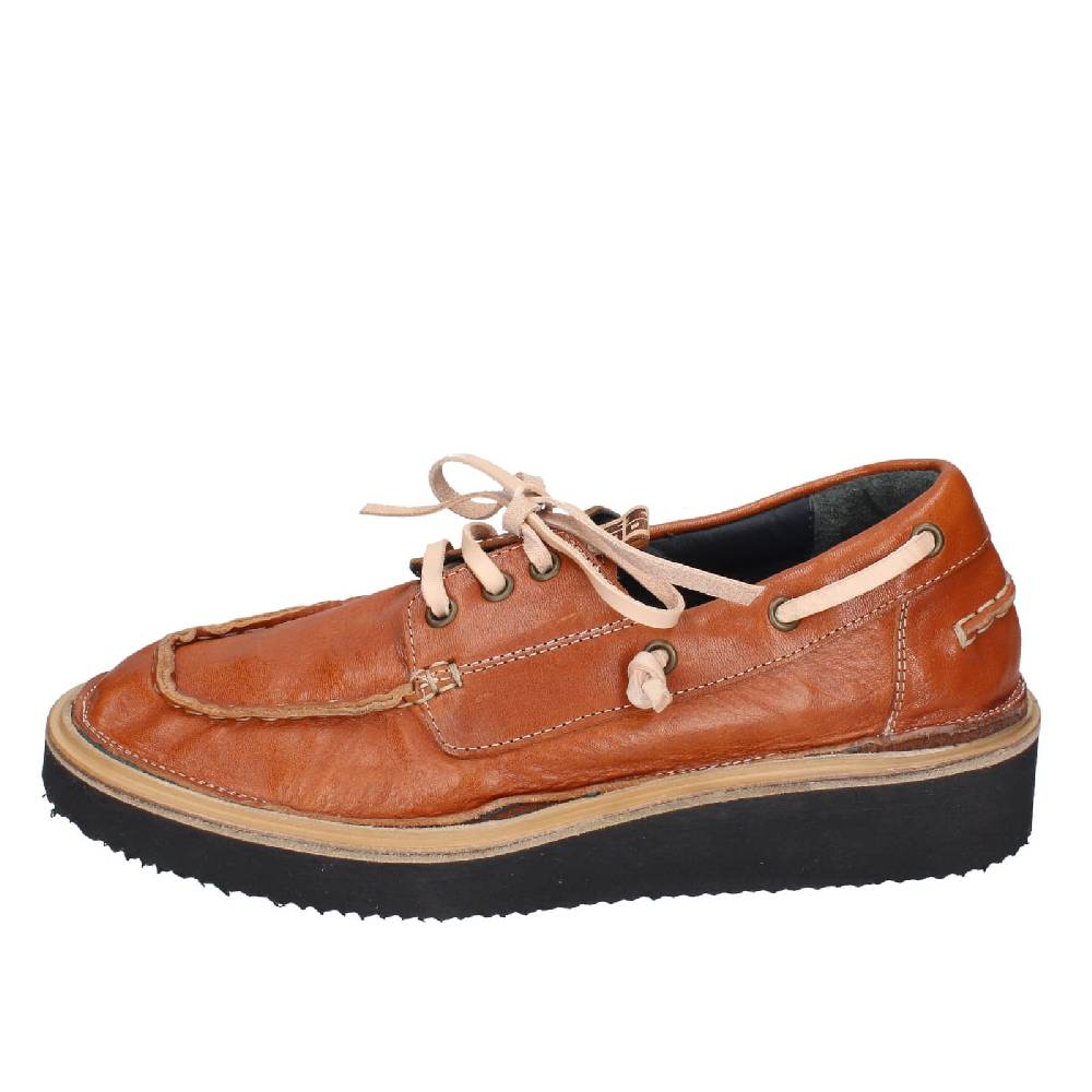 scarpe donna MOMA mocassini marrone pelle 80302A EY597 Affare Del Giorno